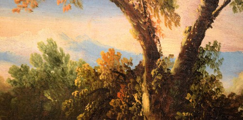 Antiquités - Pair of italian landscapes dated 1709  - Antonio Francesco Peruzzini (1643 - 1724)